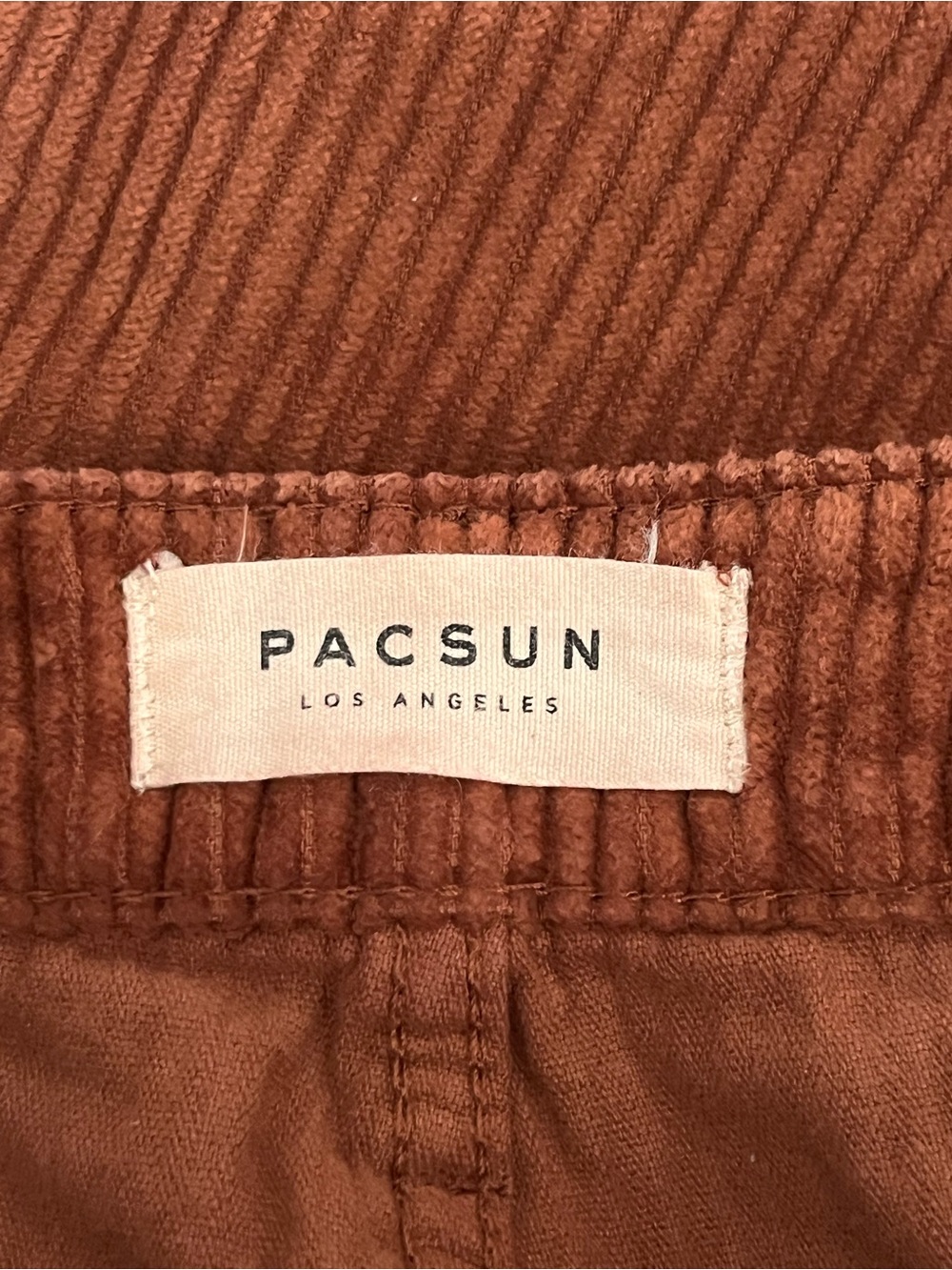 PacSun Chocolate Brown Corduroy Mom Jeans High Waisted Pants Trousers Corduroys - Picture 7 of 8